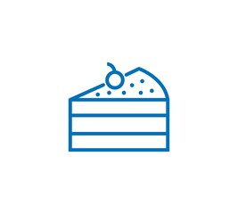 cake line icon simple cake slice icon