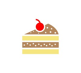 cake icon simple cake slice icon