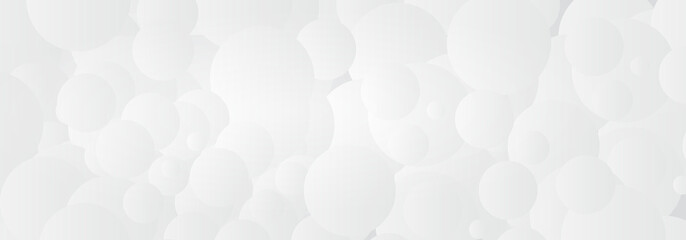 Abstract white gradient circle pattern of 3d bubbles background template. Print item wallpaper