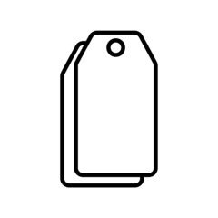 Price tag line icon, vector outline logo isolated on white background