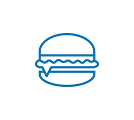 Burger Icon Vector Illustration Logo Template. simple line burger icon.
