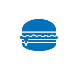 Burger Icon Vector Illustration Logo Template