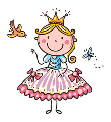 Child in costume of fairytale character like princess