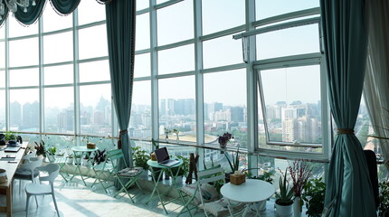 View from the hotel in Beijing, China