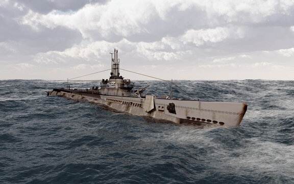 Amerikanisches Unterseeboot aus dem zweiten Weltkrieg
