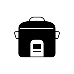 Rice cooker Icon in black line style icon, style isolated on white background