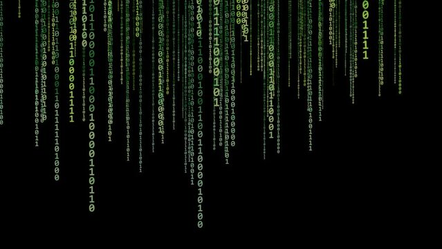 Gr&uuml;ne Matrix Bin&auml;r Code Hintergrund Animation 