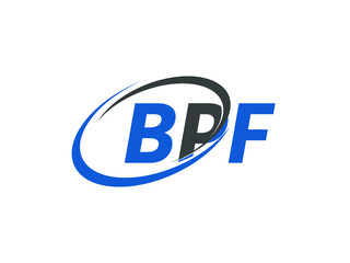 BPF letter creative modern elegant swoosh logo design