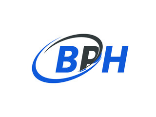 BPH letter creative modern elegant swoosh logo design