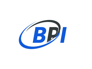 BPI letter creative modern elegant swoosh logo design