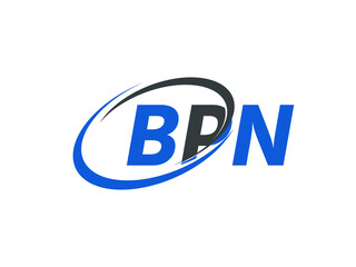 BPN letter creative modern elegant swoosh logo design