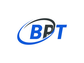 BPT letter creative modern elegant swoosh logo design