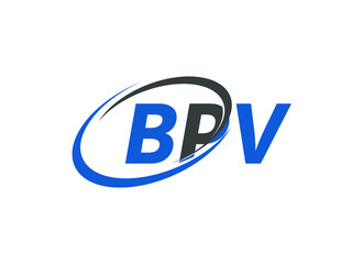 BPV letter creative modern elegant swoosh logo design