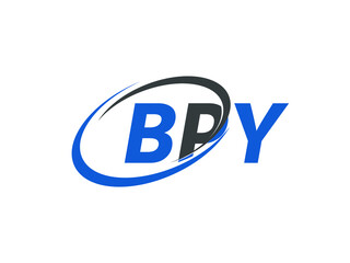 BPY letter creative modern elegant swoosh logo design