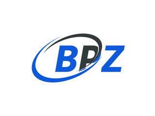 BPZ letter creative modern elegant swoosh logo design