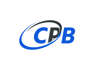 CPB letter creative modern elegant swoosh logo design