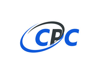 CPC letter creative modern elegant swoosh logo design