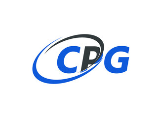 CPG letter creative modern elegant swoosh logo design