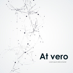 Connect abstract dots and lines. Data science atom technology. Graphic abstract pattern. Vector illustration