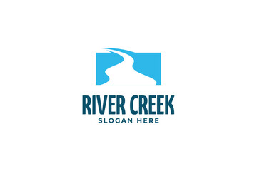 Modern river creek logo design inspirations