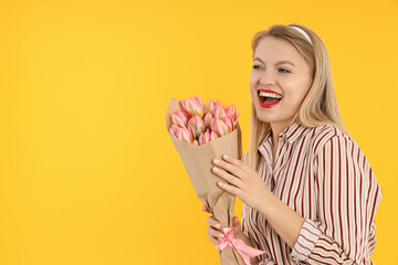 Concept of International Women's Day with young woman