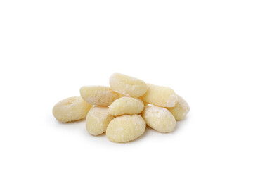 Fototapeta na wymiar Raw potato gnocchi isolated on white background