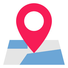 Map Pin - Flat color icon.