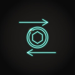 Neon transfer icon in line style