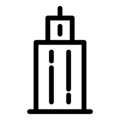 Skyscraper Flat Icon Isolated On White Background