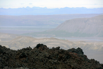 Lavafeld am Hang des Vulkans Hekla