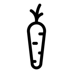 Carrot Flat Icon Isolated On White Background