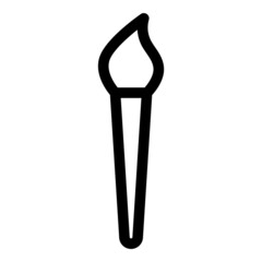 Brush Flat Icon Isolated On White Background