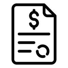 Contract Money Salary Flat Icon Isolated On White Background