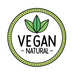 vegan natural in round frame