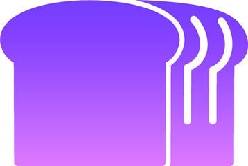 Bread Glyph Gradient  icon  symbols pictograms design elements visual representations