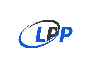LPP letter creative modern elegant swoosh logo design