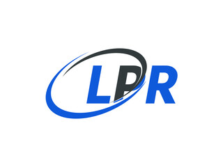 LPR letter creative modern elegant swoosh logo design