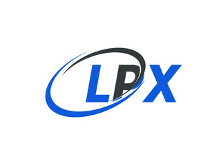 LPX letter creative modern elegant swoosh logo design
