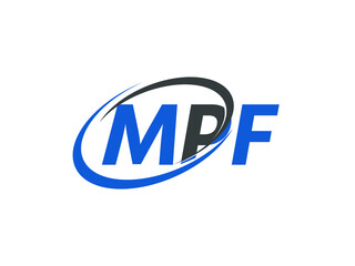 MPF letter creative modern elegant swoosh logo design
