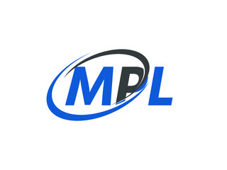 MPL letter creative modern elegant swoosh logo design