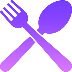 Fork and spoon Glyph Gradient  icon  symbols pictograms design elements visual representations