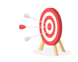 Red target with three arrows