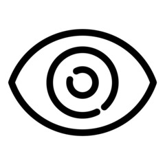Eye Flat Icon Isolated On White Background