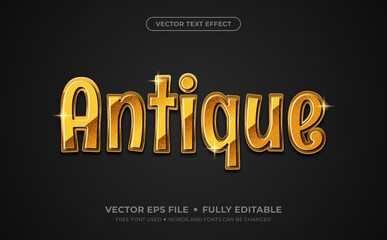 Fototapeta premium Antique Editable Vector Text Effect.