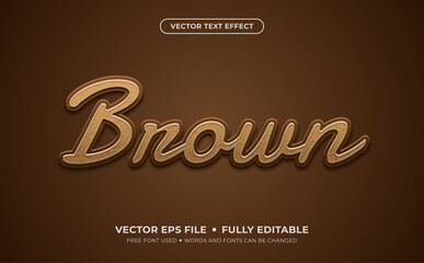 Brown Editable Vector Text Effect.