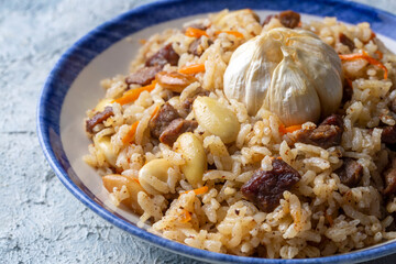 Traditional delicacies, Uzbek pilaf (Turkish name; Ozbek pilavi)
