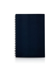 isolate black notebook on the spring