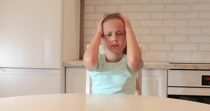 sad baby. little girl crying. child sadness