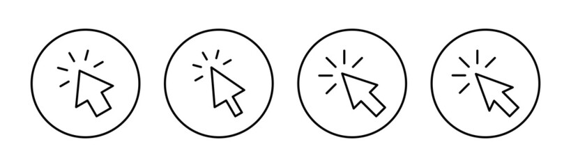 Click icons set. pointer arrow sign and symbol. cursor icon