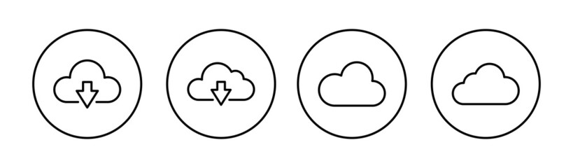 Cloud icons set. cloud sign and symbol